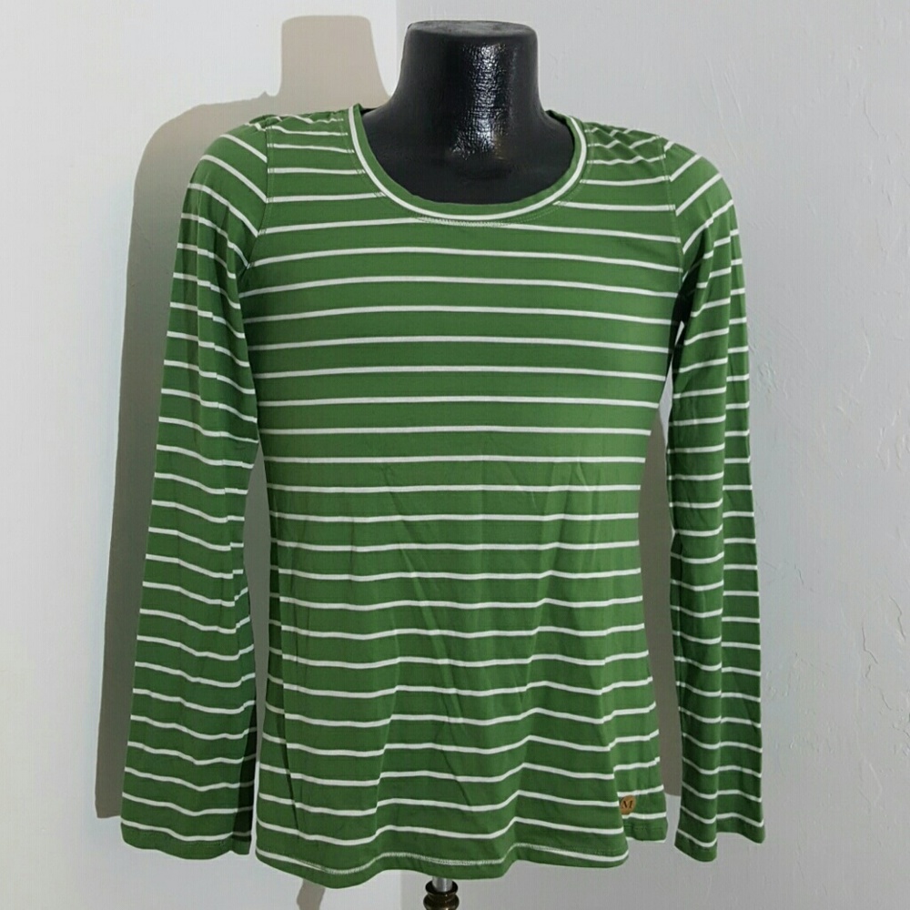 Fossil women top long sleeve stripes casual size M New